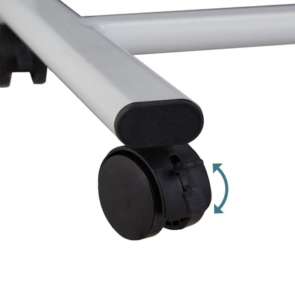 Height-adjustable laptop table with wheels