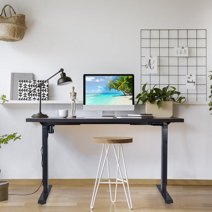 Height adjustable table frame