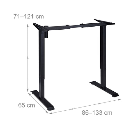 Height adjustable table frame
