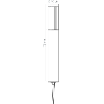 Sloupkové svítidlo Helix 73cm 560lm 3000K 8W antracit