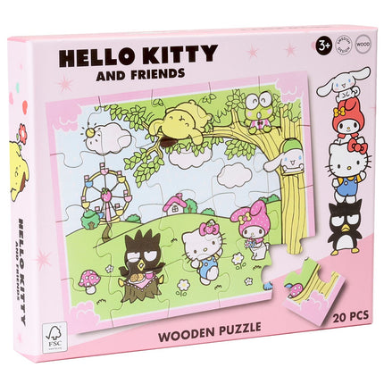 Dřevěné puzzle Hello Kitty, 20 dílků