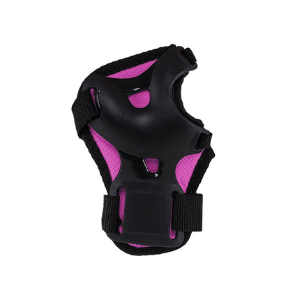 Helm- und Protektoren-Set, Größe M, Schwarz-Rosa