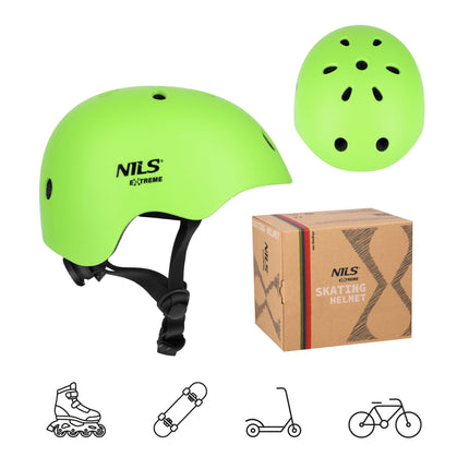 Helmet for Skating, Green, XS (48-52cm), In-Mold Tech