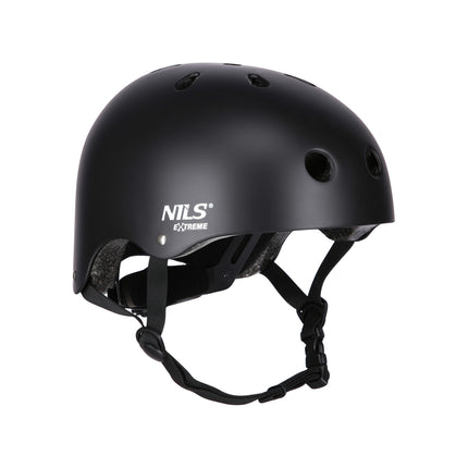 Helm mit Protektoren-Set, Schwarz, Größe M