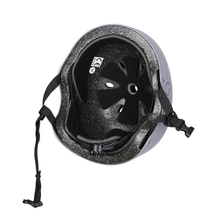 Helm mit Protektoren-Set, Grau, Größe M