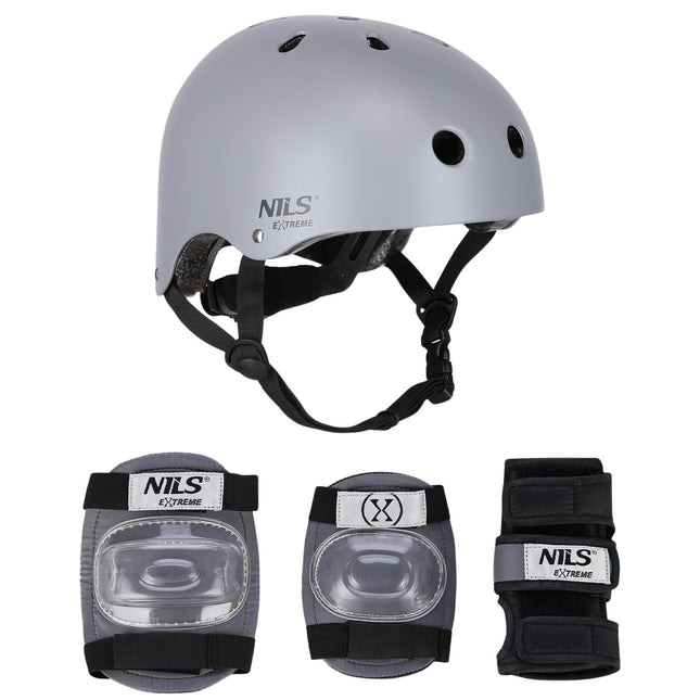 Helm mit Schonerset, Grau, Größe S