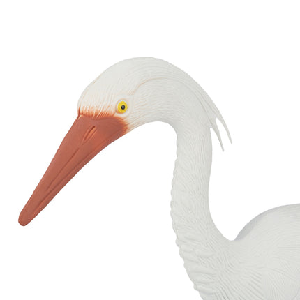 Heron Decoy for Pond Protection – White, Durable Plastic