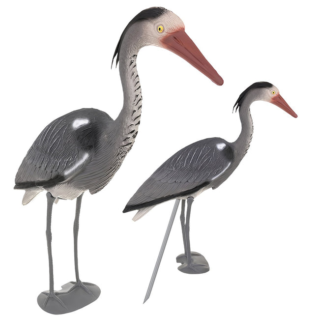 Reiher-Gartenfigur, 66 cm grau PE, aufsteckbar