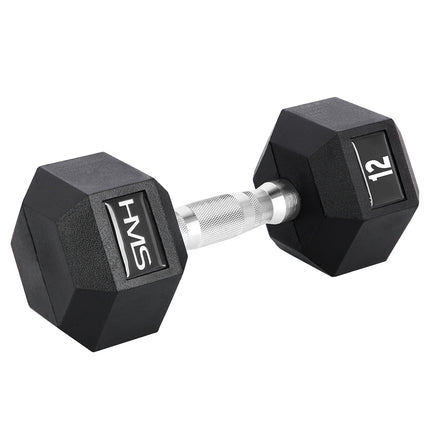 Hex-Kurzhantel 12 kg – gummiert, verdrehsicher