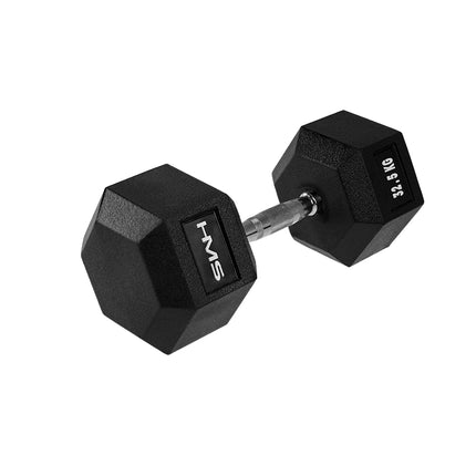 Hantel 32,5 kg – Gummiert, rollt nicht weg