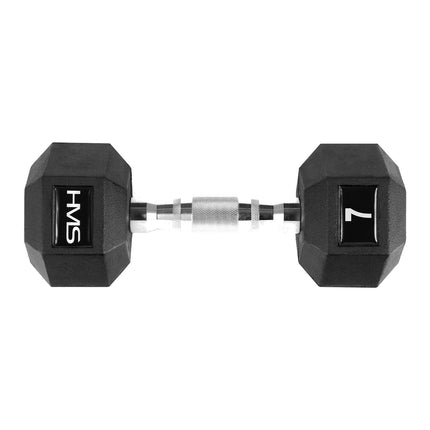 Hex Hantel 7 kg, gummiert, gerändelter Griff