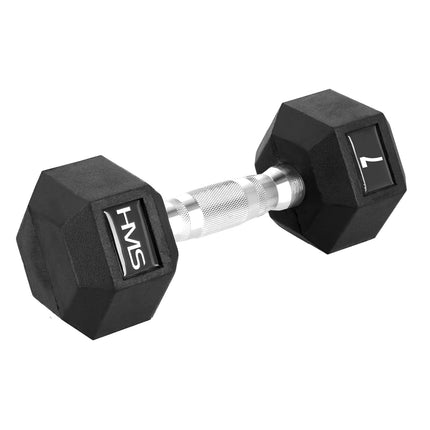 Hex Hantel 7 kg, gummiert, gerändelter Griff