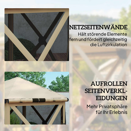 Sechseckiger Pavillon, 3x2,6m, Wasserdicht, UV-beständig