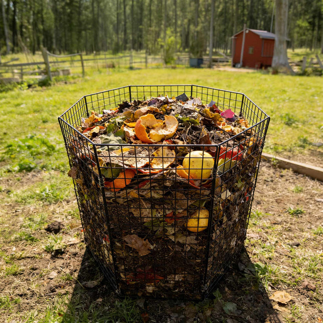 Hexagonal Steel Wire Garden Composter, Large Capacity