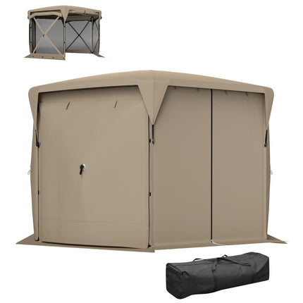 Hexagonales Pop-up-Pavillon 3,5x3m, UV30+ wasserdichtes Gartenzelt