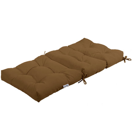 High Back Chair Cushion with 3-Position Adjustable Backrest, Brown, Waterproof