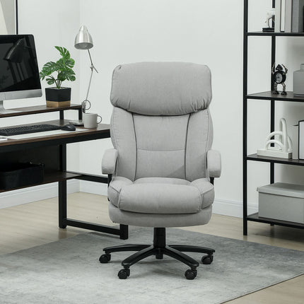 High Back Office Chair, 200kg Capacity, Light Grey