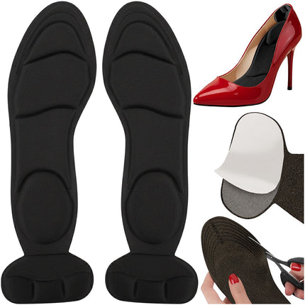 High Heel Shoe Inserts, Black Foam, Sizes 35-42