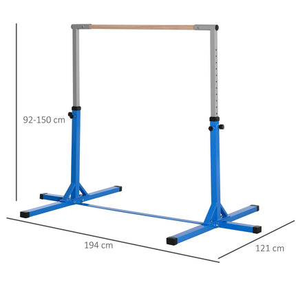 Verstellbares Reck, 75 kg Belastung, Stahl und Holz