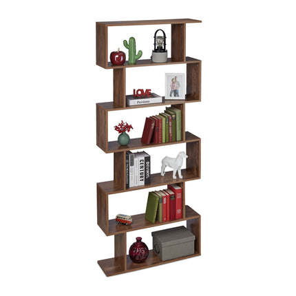 High bookcase brown