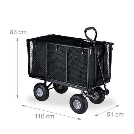 High wheelbarrow for the garden
