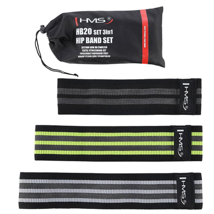 Hip Band Set – 3 Resistance Levels, 3-Piece