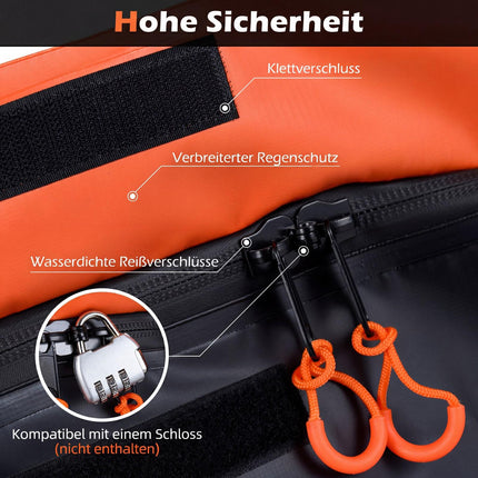 Hitch Cargo Bag 255L, Waterproof PVC, Foldable, Reinforced Straps