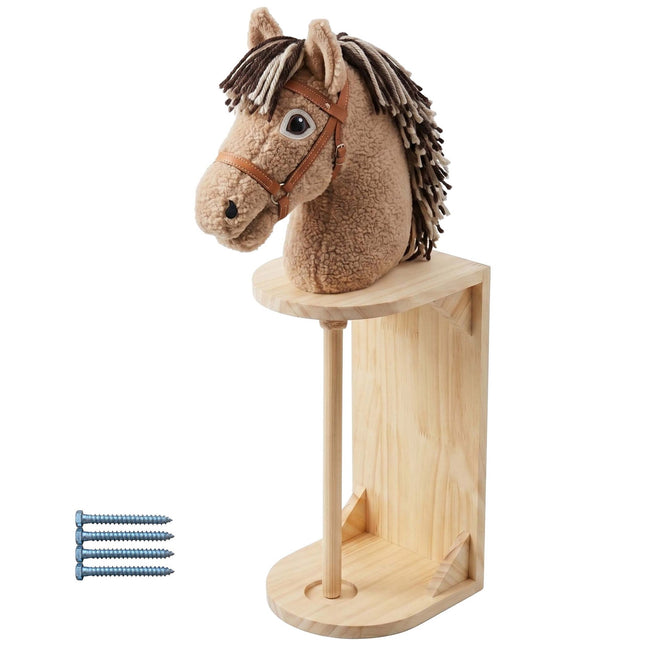 Steckenpferd-Wandhaken, platzsparender Halter aus Kiefernholz