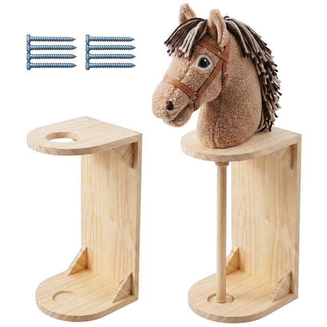 Hobby Horse muurbeugels, set van 2, overschilderbaar grenenhout