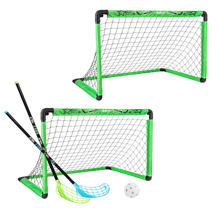 Hockey Set with 2 Goals, 2 Sticks, and Ball
