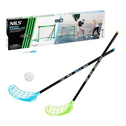 Hockey Set with 2 Goals, 2 Sticks, and Ball