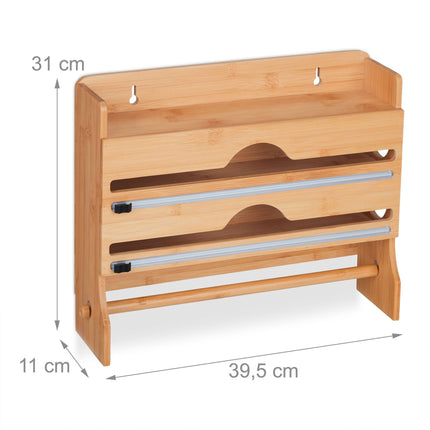 Holder for wall rolls made of bamboo