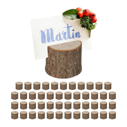 Halter für Ortskarten, Holz, 48er-Set