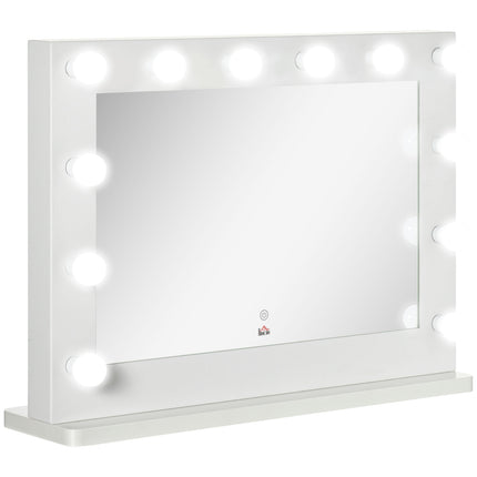 Hollywood-Spiegel, dimmbare LED-Beleuchtung, Touch-Schalter, 80x60 cm
