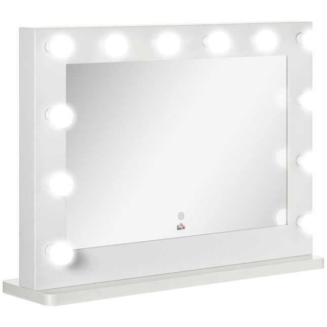 Hollywood-Spiegel, dimmbare LED-Beleuchtung, Touch-Schalter, 80x60 cm