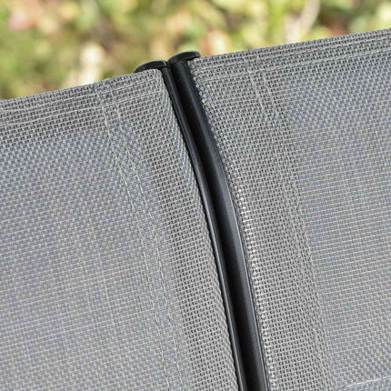 Balancelle de jardin Hollywood Swing 3 places avec pare-soleil réglable, acier et polyester, gris, 205 x 118 x 170 cm
