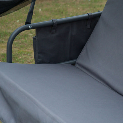 Hollywood Schommelbank Tuinligstoel 3-Zits Met Zijwanden Grijs 240X135X197Cm