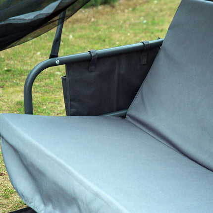 Hollywood Schommelbank Tuinligstoel 3-Zits Met Zijwanden Grijs 240X135X197Cm