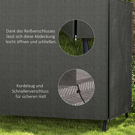 Housse de balancelle Hollywood 3 places, imperméable et résistante aux UV, tissu Oxford 420D indéchirable, 177 x 114 x 152 cm, gris foncé