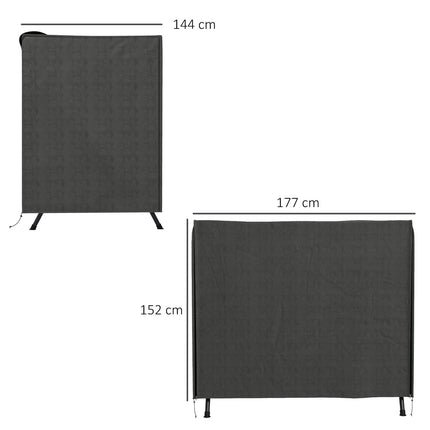 Housse de balancelle Hollywood 3 places, imperméable et résistante aux UV, tissu Oxford 420D indéchirable, 177 x 114 x 152 cm, gris foncé