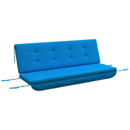 Blaue Hollywoodschaukel-Auflagen – 170 cm Sitz- und Rückenpolster