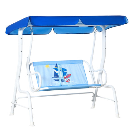 Kinderschaukel 2-Sitzer mit verstellbarem Sonnenschutz
