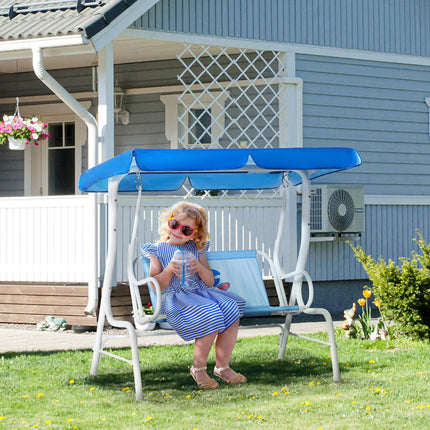 Kinderschaukel 2-Sitzer mit verstellbarem Sonnenschutz