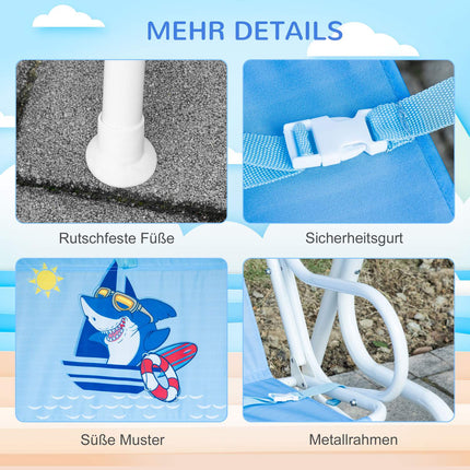 Kinderschaukel 2-Sitzer mit verstellbarem Sonnenschutz