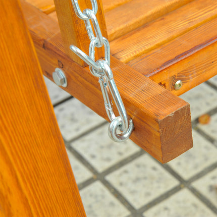 Outdoor larch Wood Garden swing bench - 2-seater
