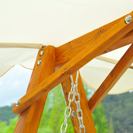 Outdoor larch Wood Garden swing bench - 2-seater