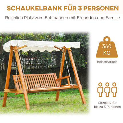3-Sitzer Lärchenholz Hollywoodschaukel