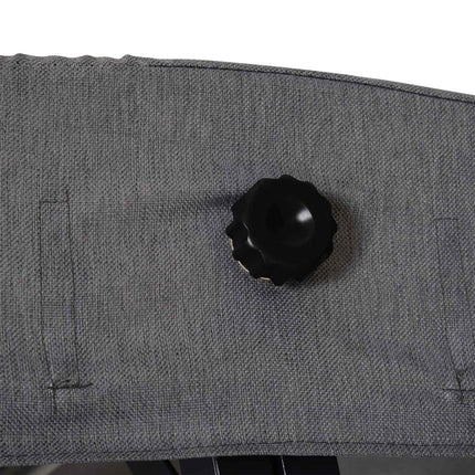 Graue 3-Sitzer Hollywoodschaukel mit verstellbarem Sonnendach