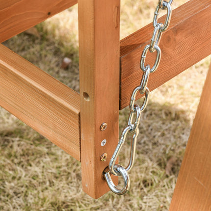 Gartenschaukel mit Dach, Liegefunktion, Fichte, 3-Sitzer