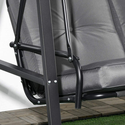 2-Sitzer Gartenschaukel, verstellbares Dach, 220 kg Traglast
